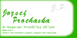 jozsef prochaska business card